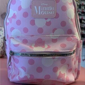 Disney Minnie Mouse Pink and White Mini Backpack